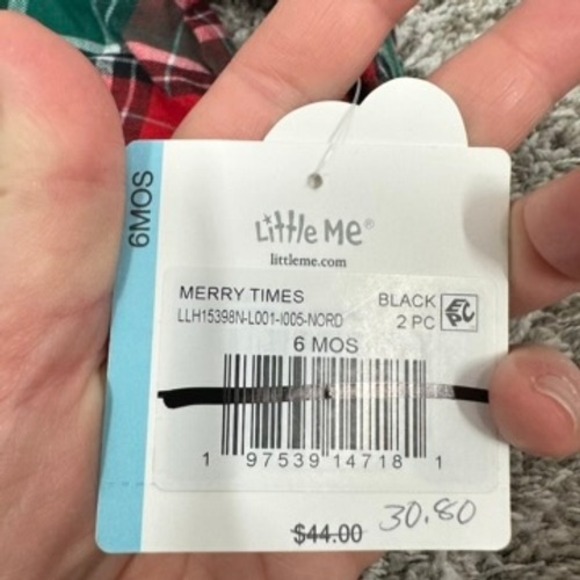 Little Me 6M Baby Holiday Outfit Flannel Shirt Corduroy Nutcracker Pants Set NWT - Picture 6 of 11